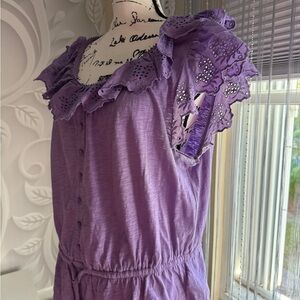 Ralph Lauren Lavender Eyelet Blouse
